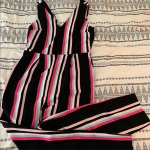 NWT striped express jumpsuit